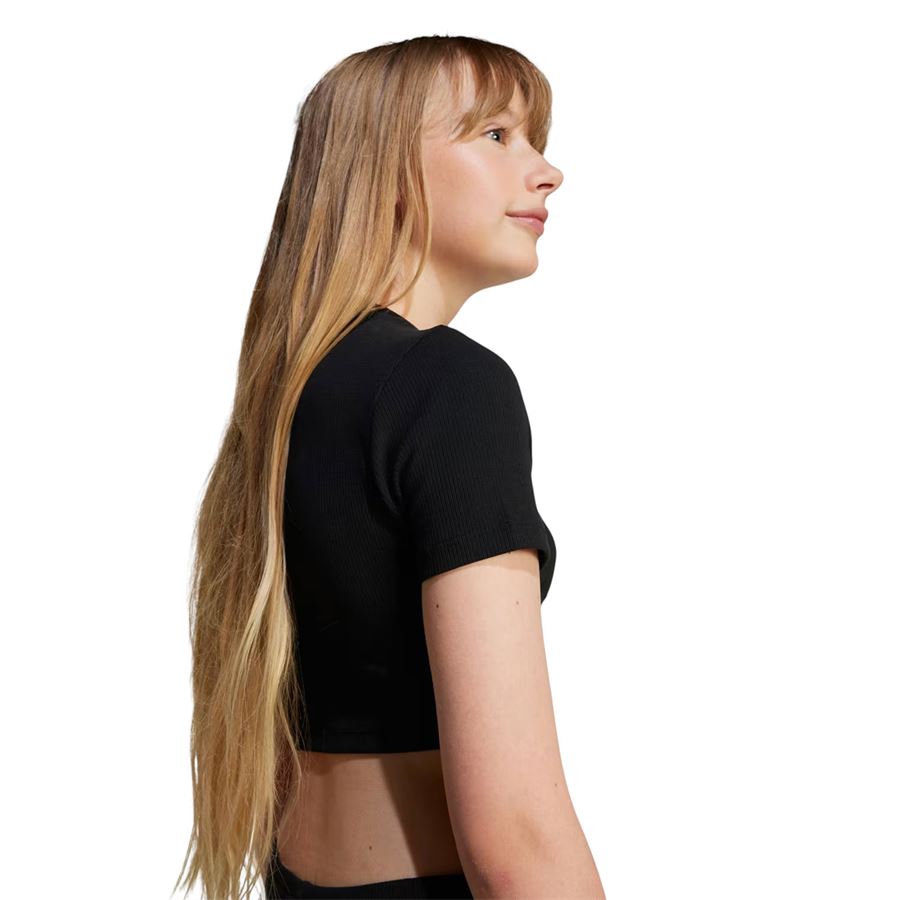 Rib Crop Tee t-shirt da bambina Adidas | JC8439X